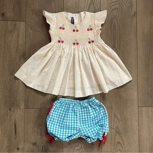 Fields of Grace Clothing Cherry Bliss 3T Smocked Tunic Set